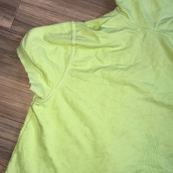 C9 Champion lime green short Sleeves zipper hoodie puff shoulders size large - Picture 10 of 13